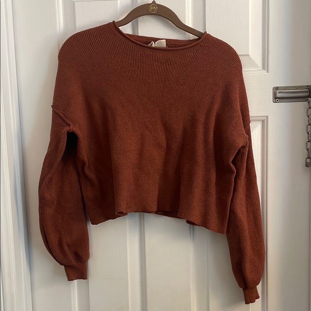 Sky and Sparrow Brown Crew Neck Sweater